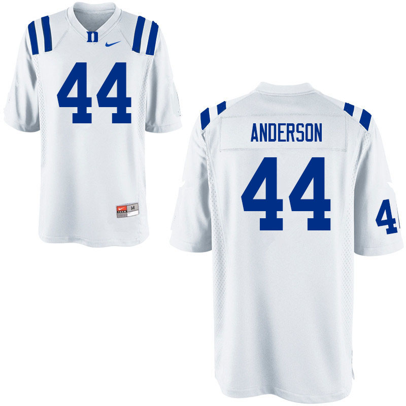 Men #44 Grissim Anderson Duke Blue Devils College Football Jerseys Sale-White